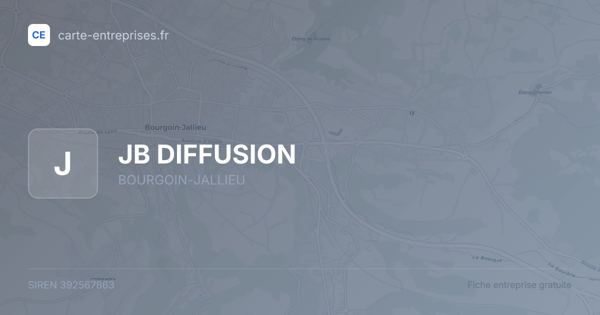JB DIFFUSION — 392567863 — fiche entreprise
