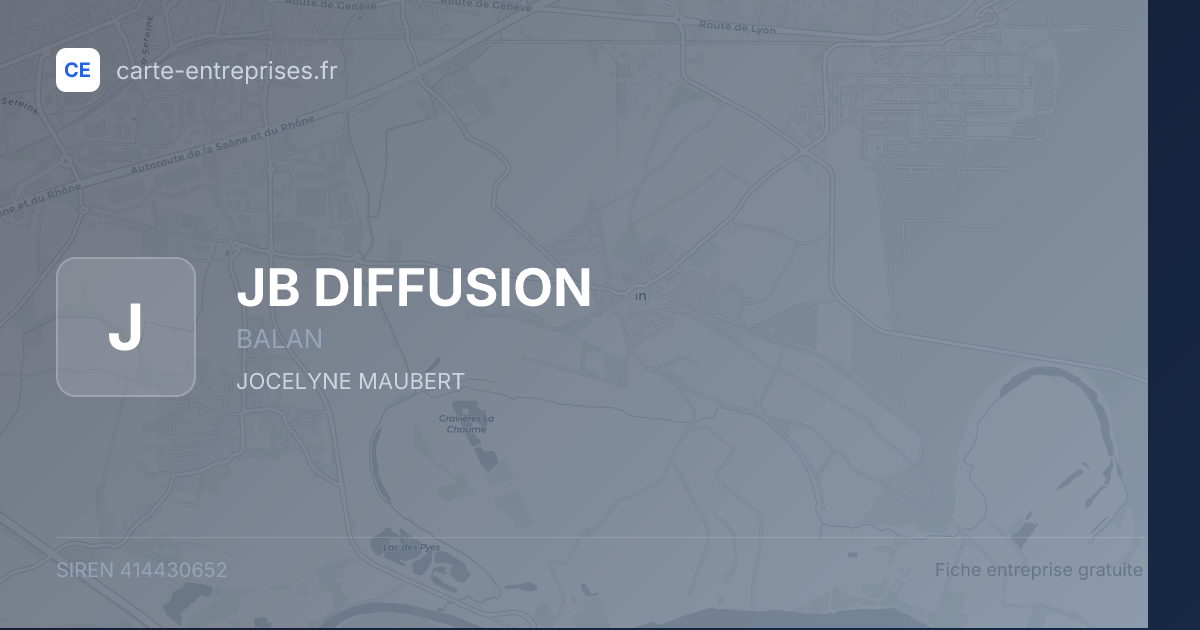 JB DIFFUSION — 414430652 — fiche entreprise