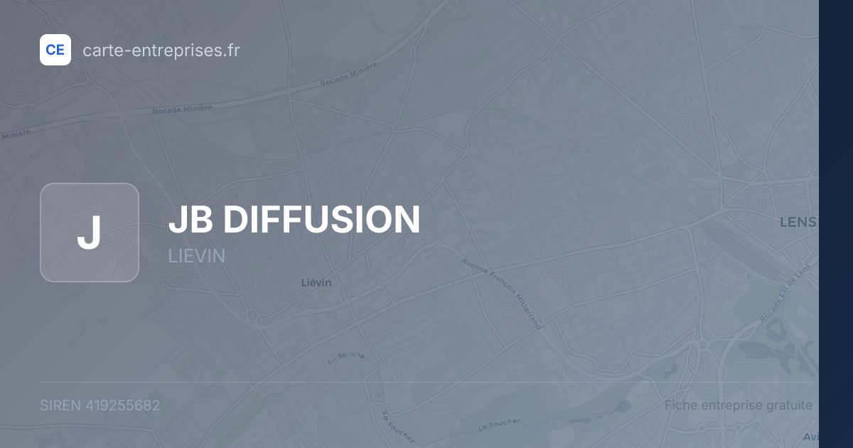 JB DIFFUSION — 419255682 — fiche entreprise