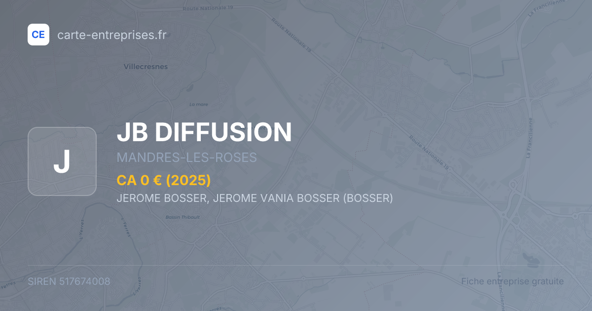 JB DIFFUSION — 517674008 — fiche entreprise