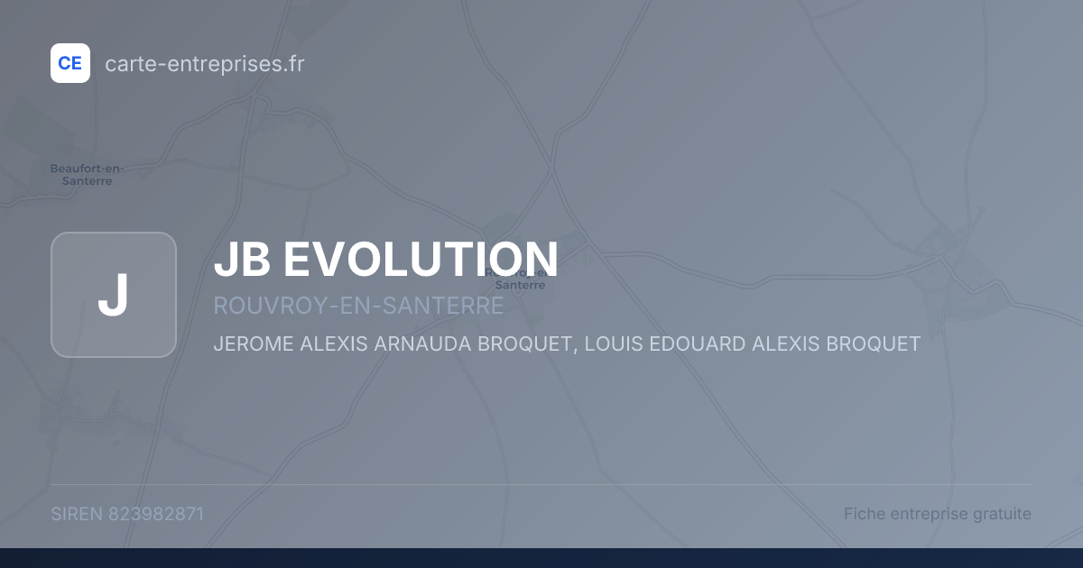 JB EVOLUTION — 823982871 — fiche entreprise