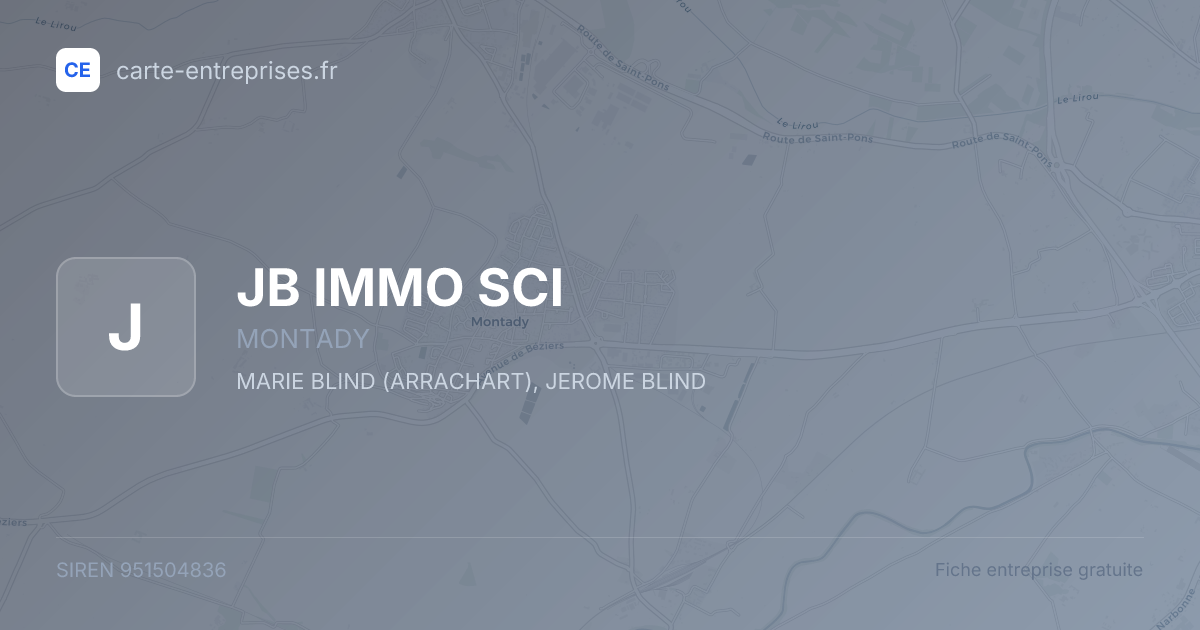 JB IMMO SCI — 951504836 — fiche entreprise