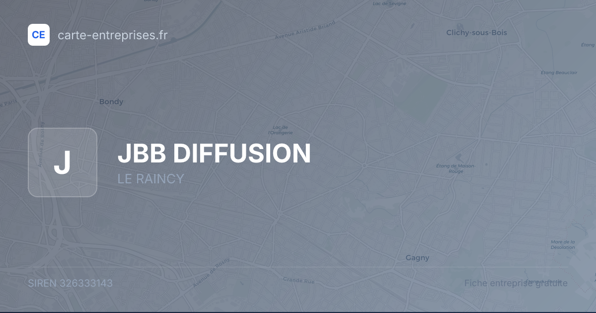 JBB DIFFUSION — 326333143 — fiche entreprise