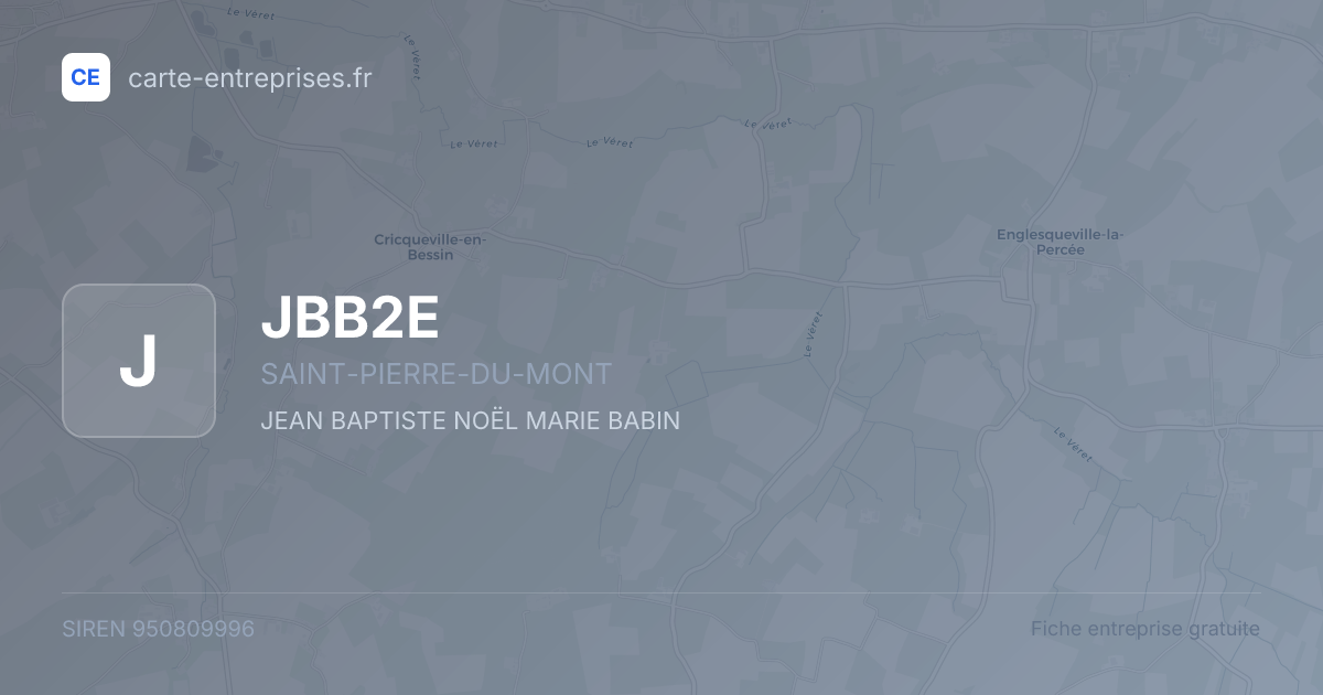 JBB2E — 950809996 — fiche entreprise