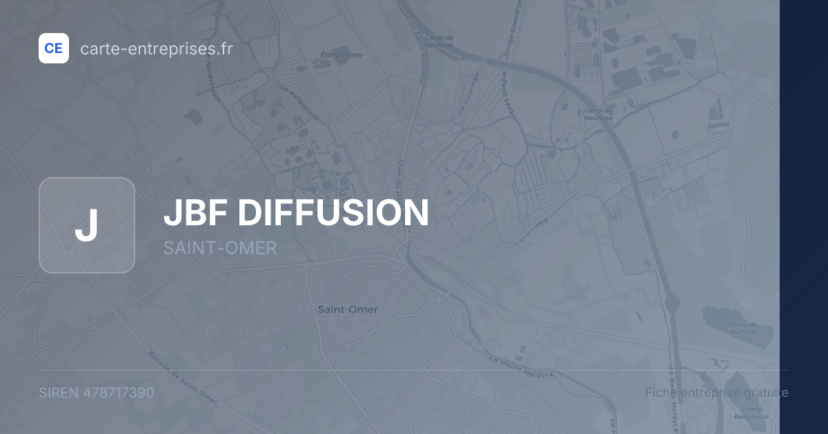 JBF DIFFUSION — 478717390 — fiche entreprise