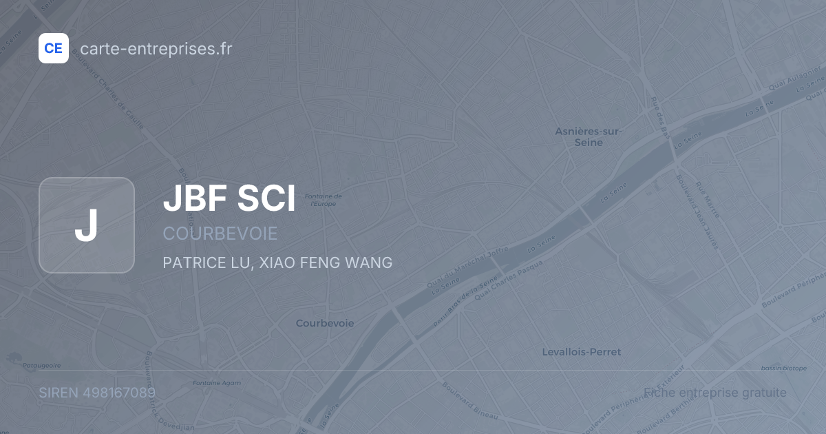 JBF SCI — 498167089 — fiche entreprise