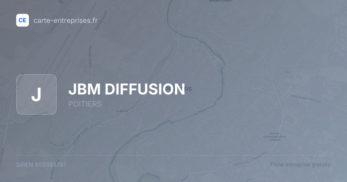 JBM DIFFUSION — 403384787 — fiche entreprise