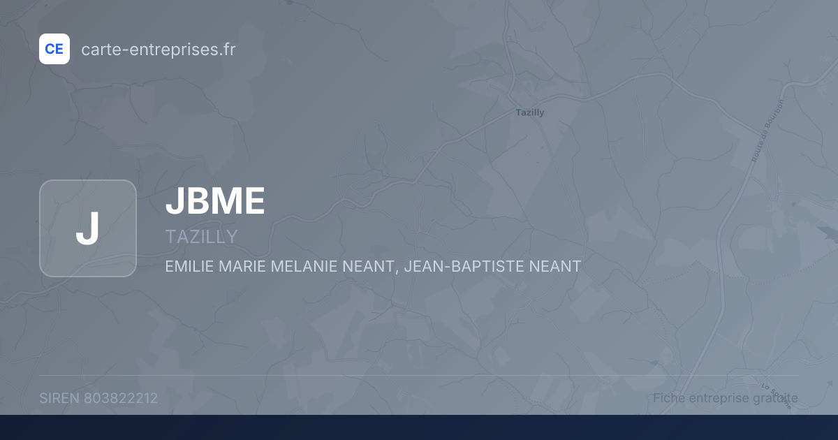 JBME — 803822212 — fiche entreprise