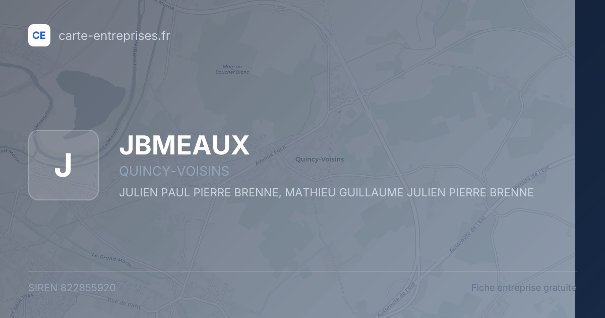 JBMEAUX — 822855920 — fiche entreprise