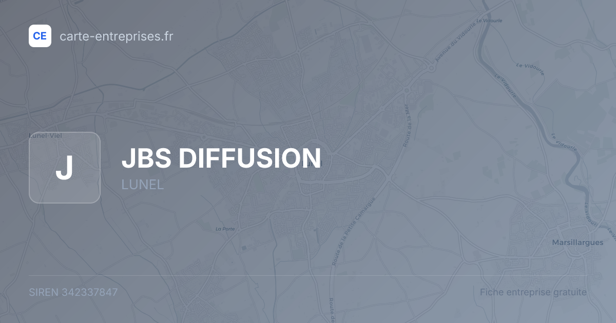 JBS DIFFUSION — 342337847 — fiche entreprise