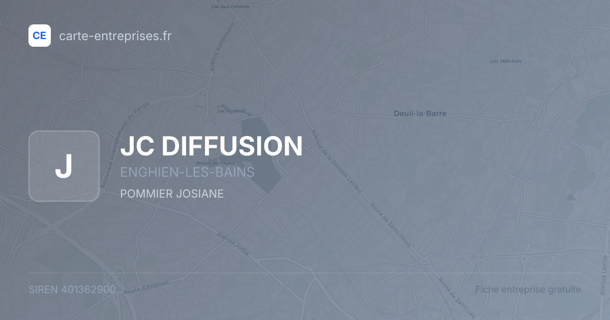 JC DIFFUSION — 401362900 — fiche entreprise