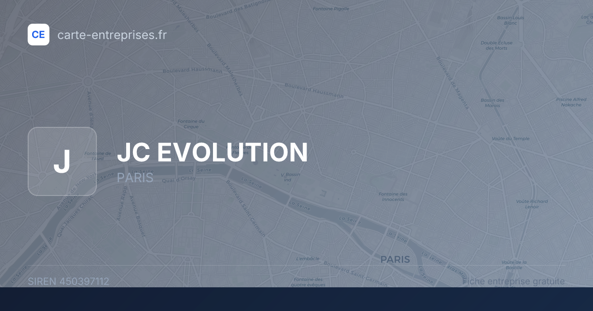 JC EVOLUTION — 450397112 — fiche entreprise