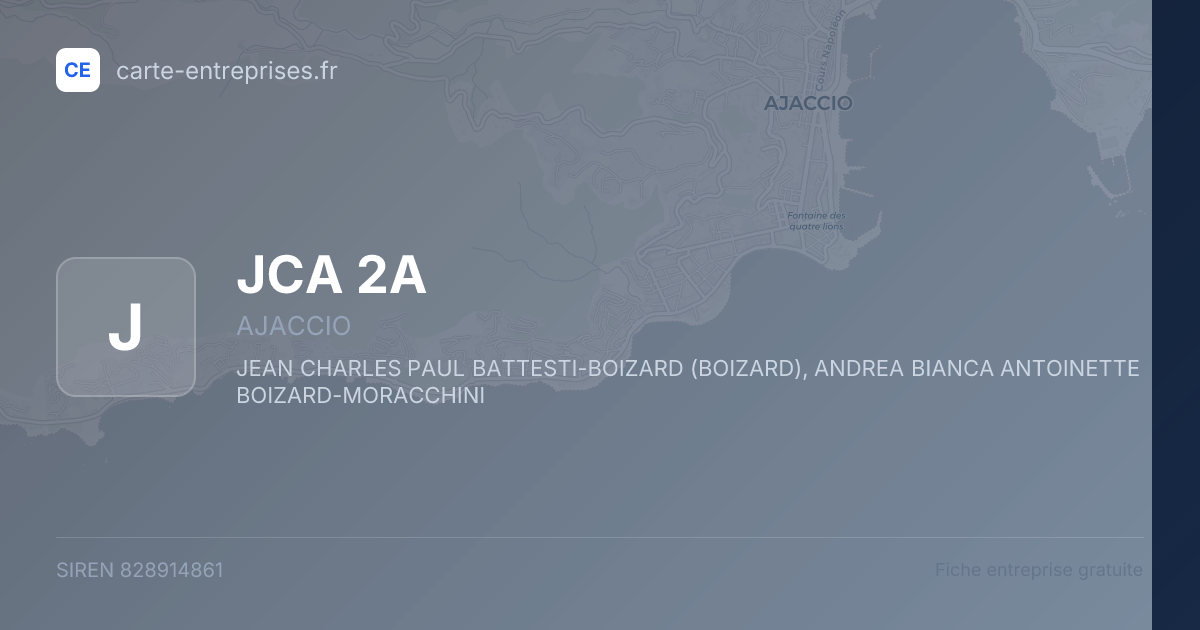 JCA 2A — 828914861 — fiche entreprise
