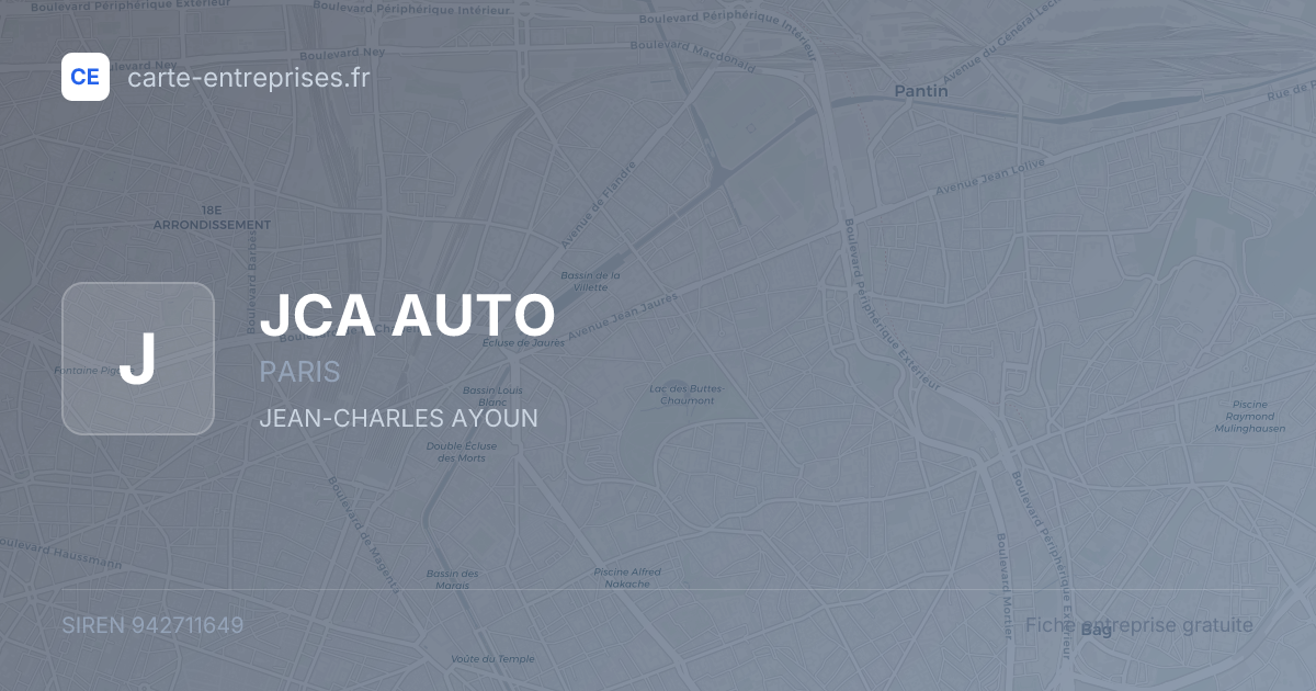 JCA AUTO — 942711649 — fiche entreprise