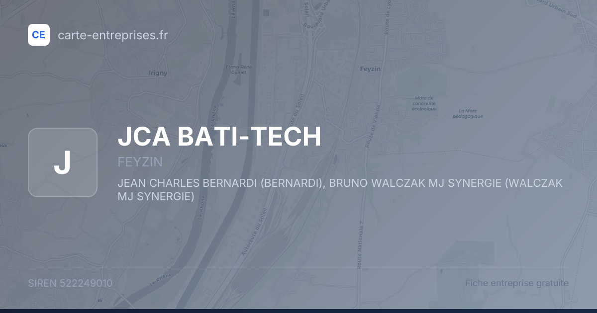 JCA BATI-TECH — 522249010 — fiche entreprise