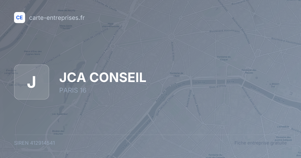 JCA CONSEIL — 412914541 — fiche entreprise