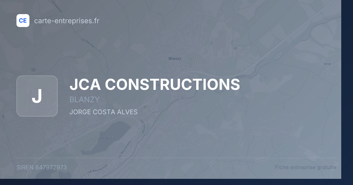 JCA CONSTRUCTIONS — 847972973 — fiche entreprise