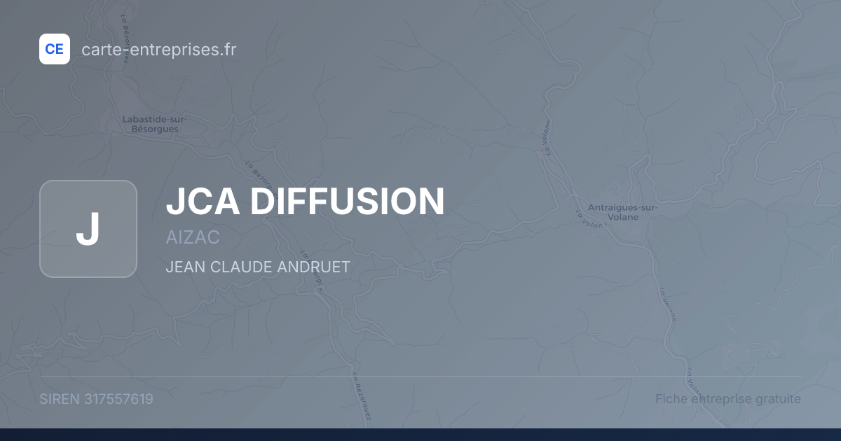JCA DIFFUSION — 317557619 — fiche entreprise