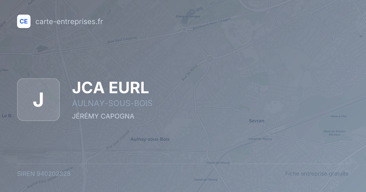 JCA EURL — 940202328 — fiche entreprise