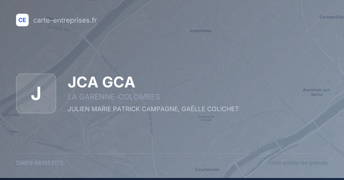 JCA GCA — 981653173 — fiche entreprise