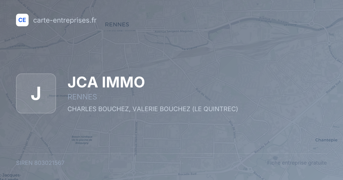JCA IMMO — 803021567 — fiche entreprise