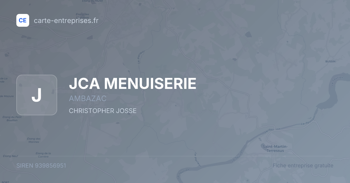 JCA MENUISERIE — 939856951 — fiche entreprise