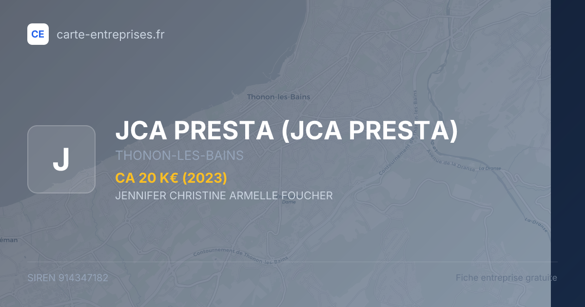 JCA PRESTA — 914347182 — fiche entreprise