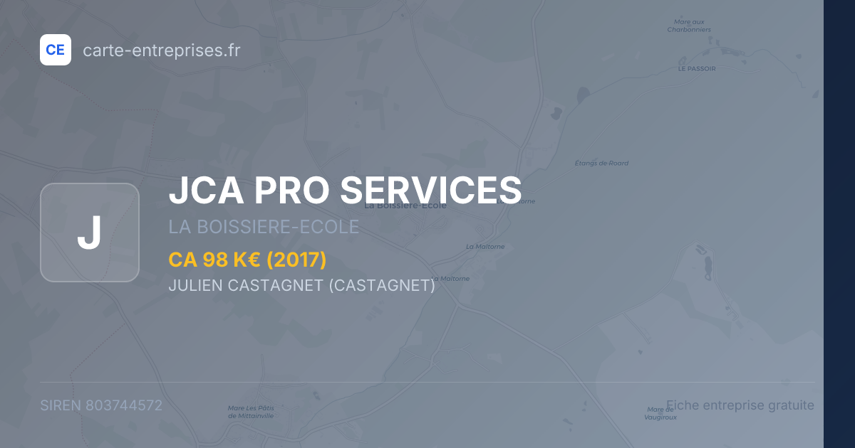 JCA PRO SERVICES — 803744572 — fiche entreprise