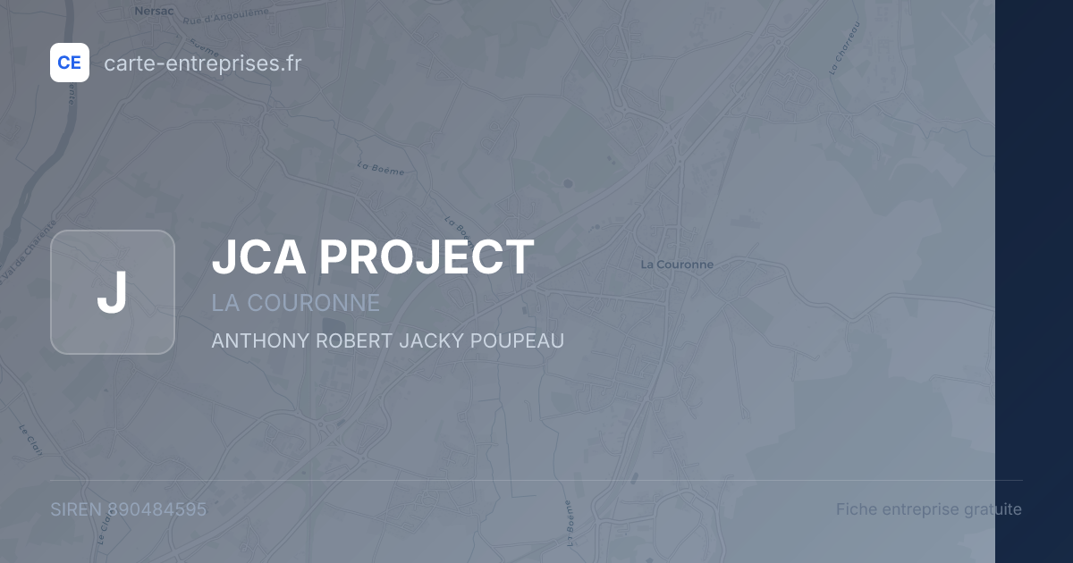 JCA PROJECT — 890484595 — fiche entreprise