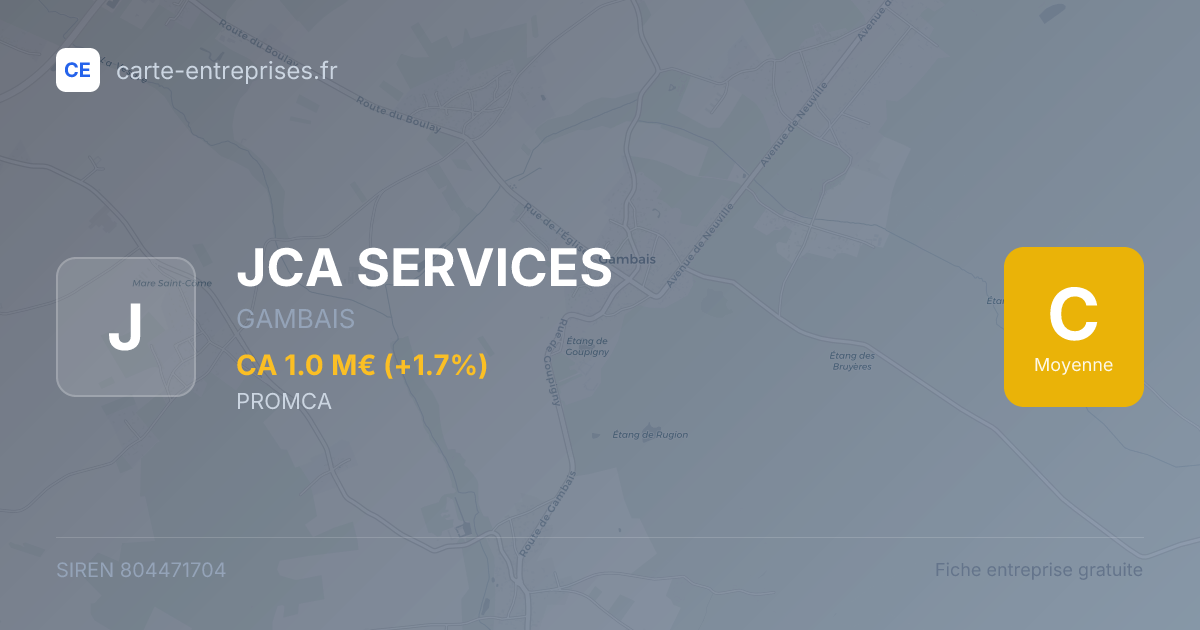 JCA SERVICES — 804471704 — fiche entreprise
