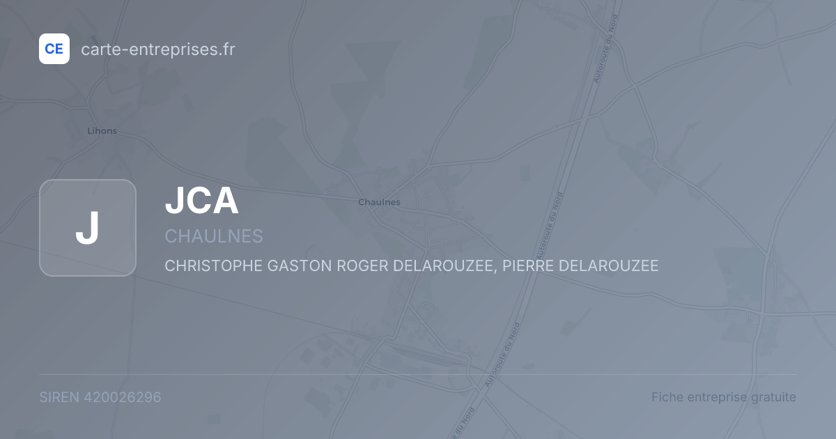 JCA — 420026296 — fiche entreprise