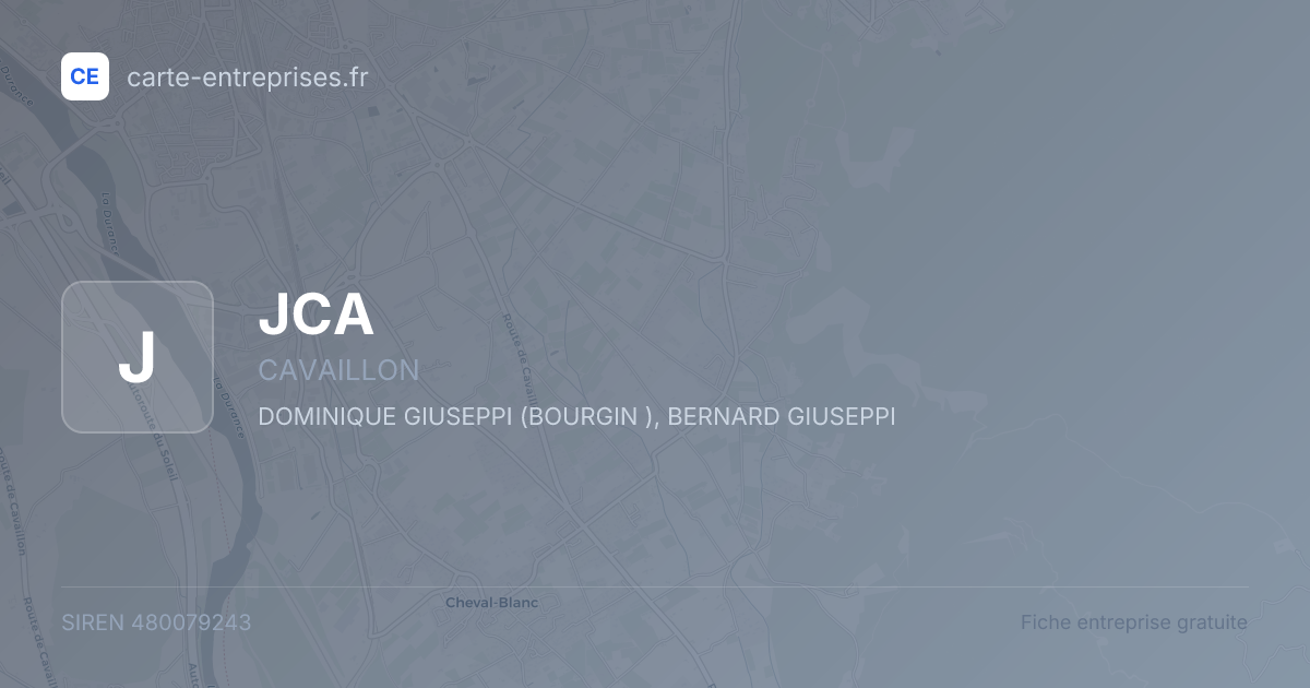 JCA — 480079243 — fiche entreprise