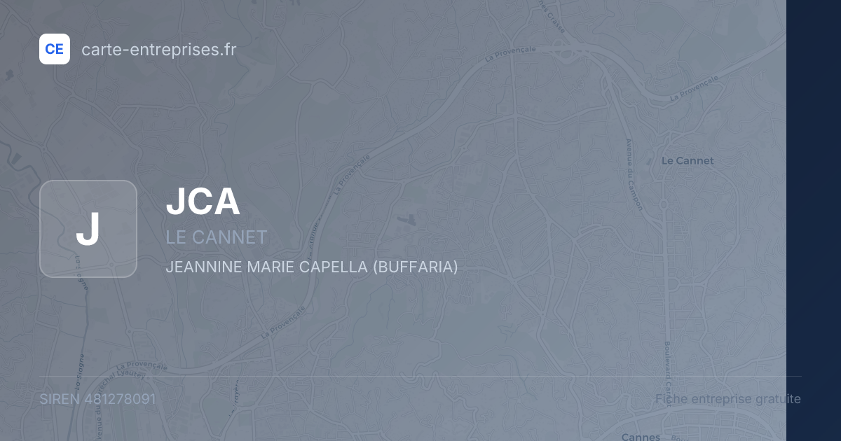 JCA — 481278091 — fiche entreprise
