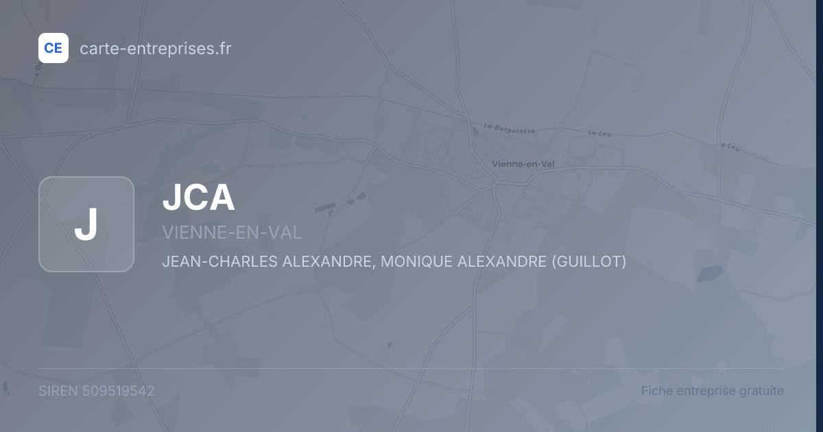 JCA — 509519542 — fiche entreprise