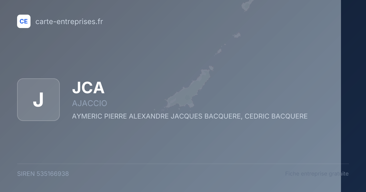JCA — 535166938 — fiche entreprise