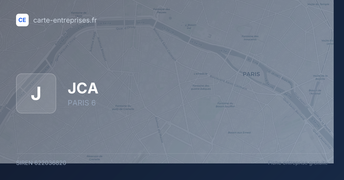 JCA — 622036820 — fiche entreprise