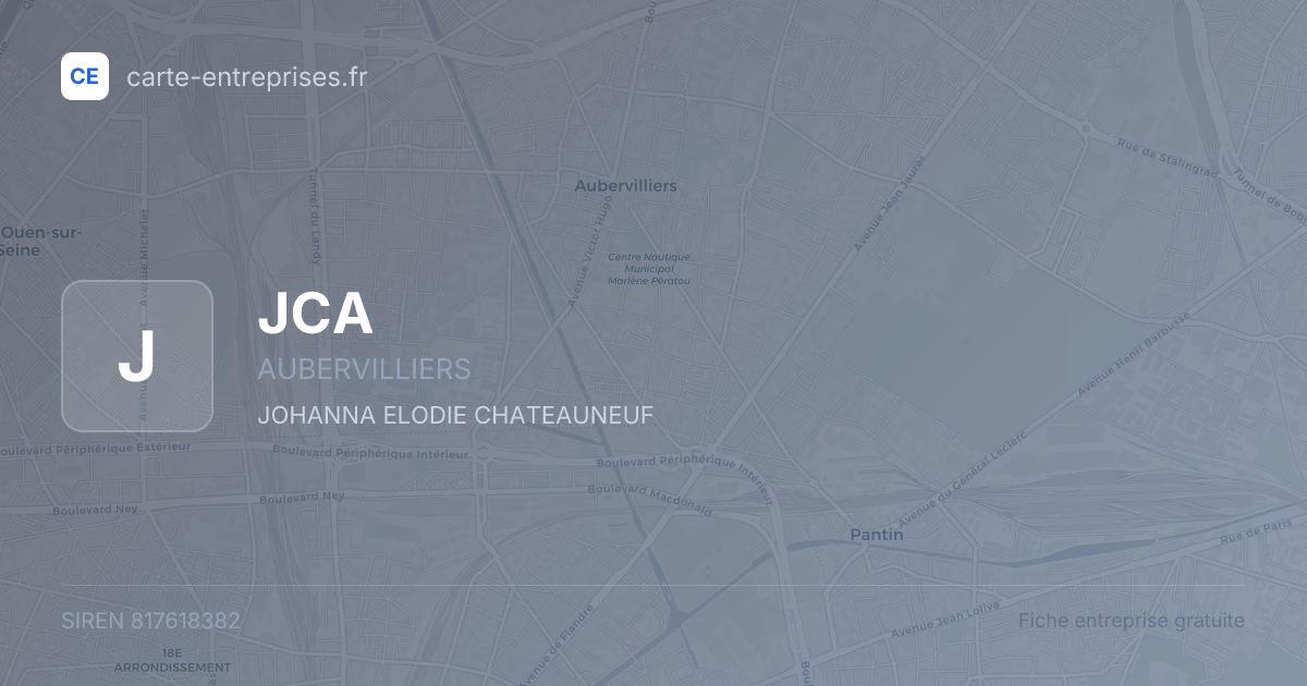 JCA — 817618382 — fiche entreprise
