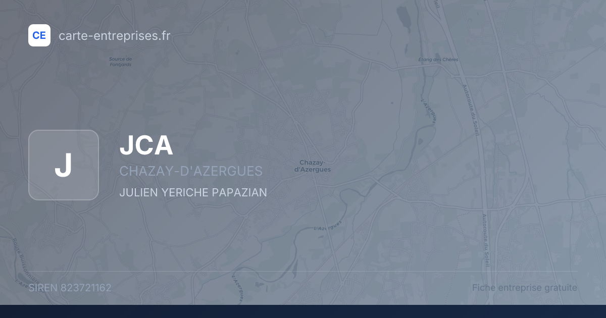 JCA — 823721162 — fiche entreprise