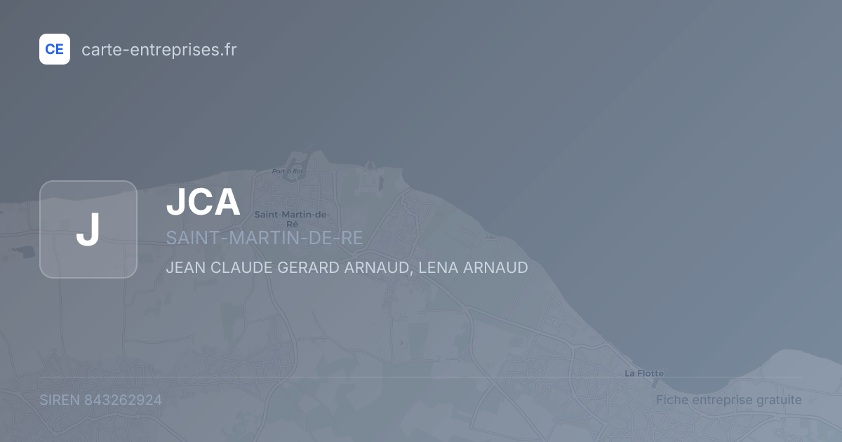 JCA — 843262924 — fiche entreprise