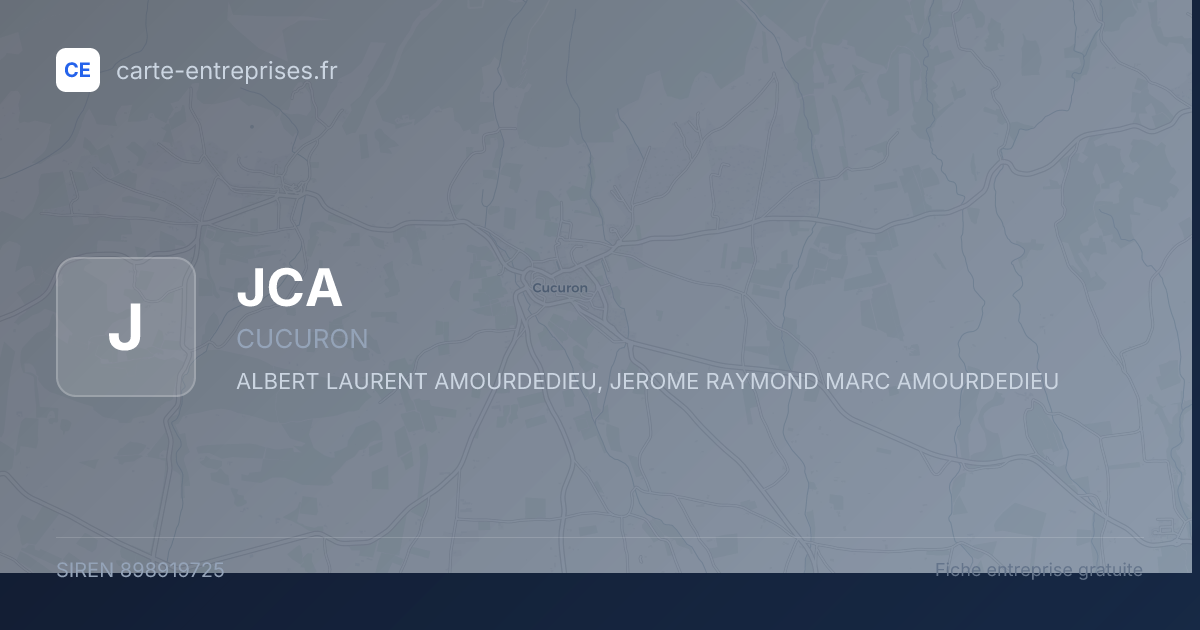 JCA — 898919725 — fiche entreprise