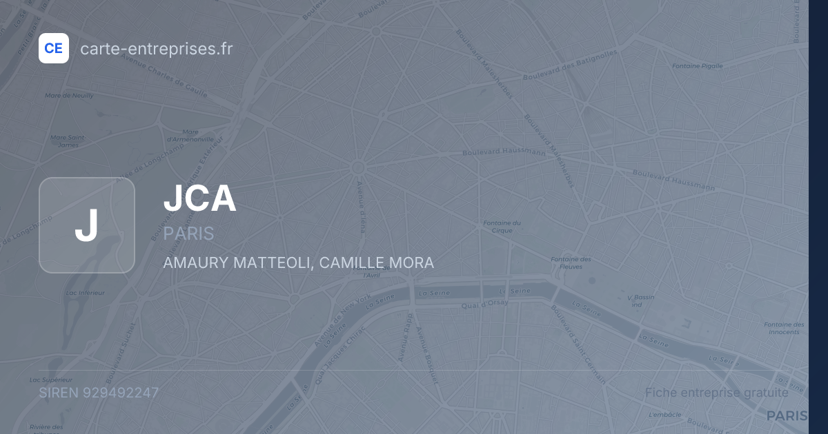 JCA — 929492247 — fiche entreprise