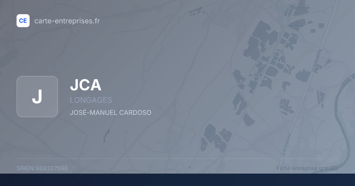 JCA — 989327598 — fiche entreprise