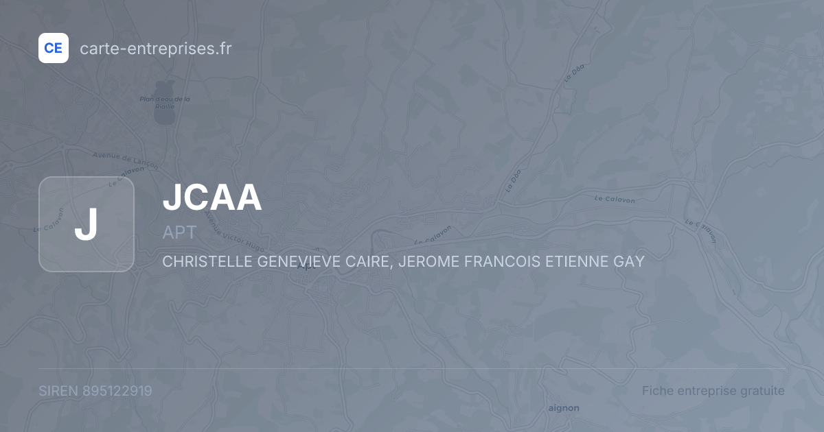 JCAA — 895122919 — fiche entreprise