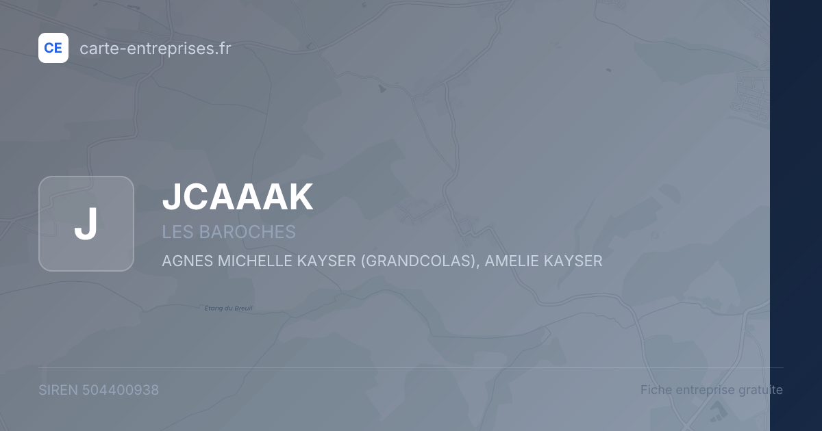 JCAAAK — 504400938 — fiche entreprise