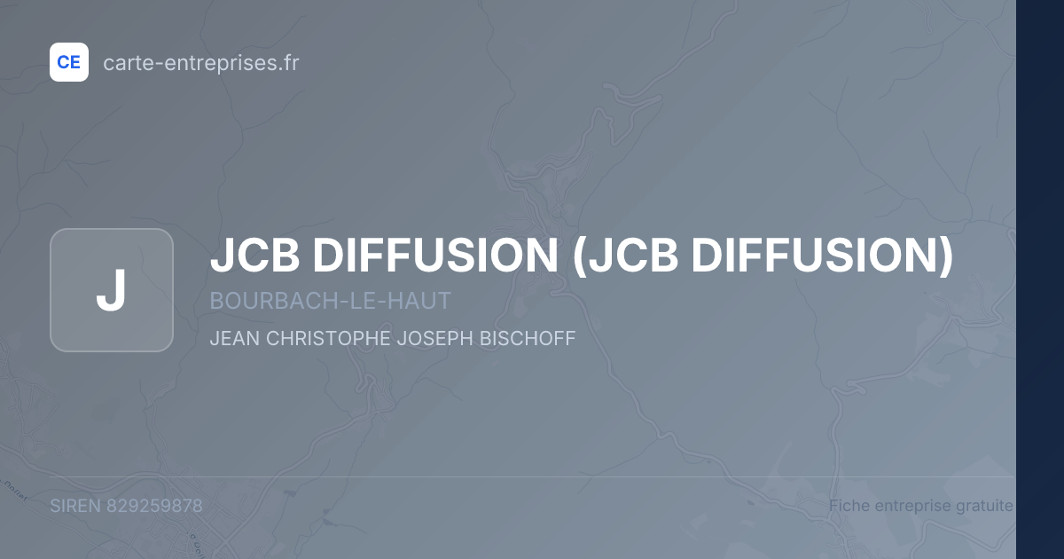 JCB DIFFUSION — 829259878 — fiche entreprise