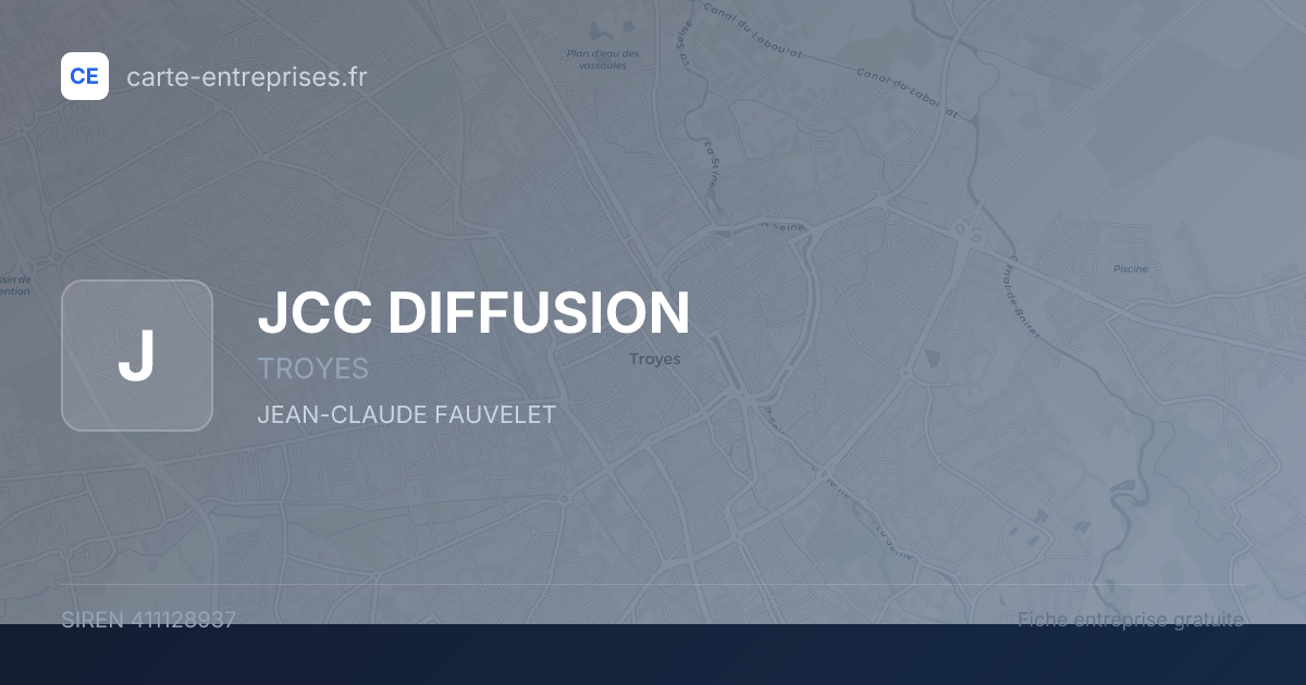 JCC DIFFUSION — 411128937 — fiche entreprise