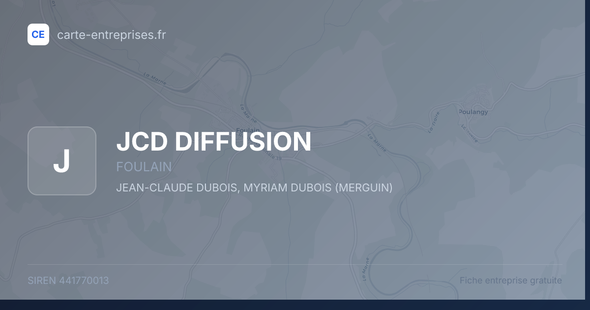 JCD DIFFUSION — 441770013 — fiche entreprise