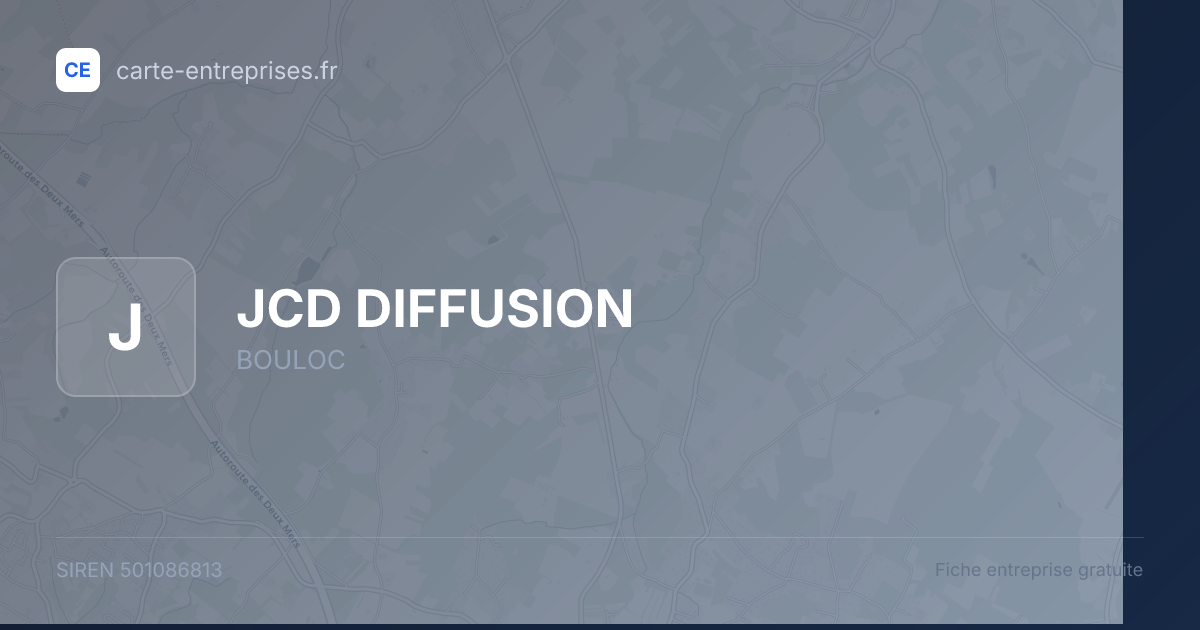 JCD DIFFUSION — 501086813 — fiche entreprise
