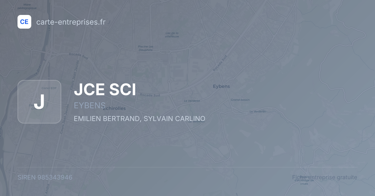 JCE SCI — 985343946 — fiche entreprise