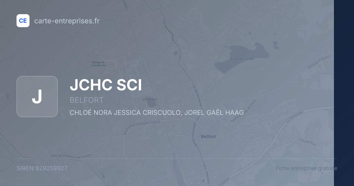 JCHC SCI — 929259927 — fiche entreprise